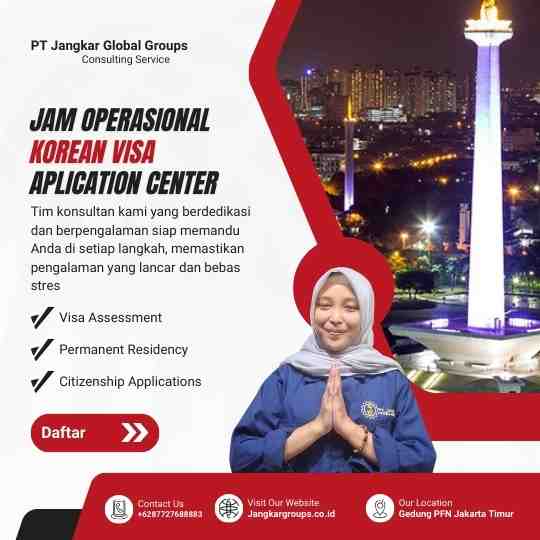 Jam Operasional Korean Visa VAC