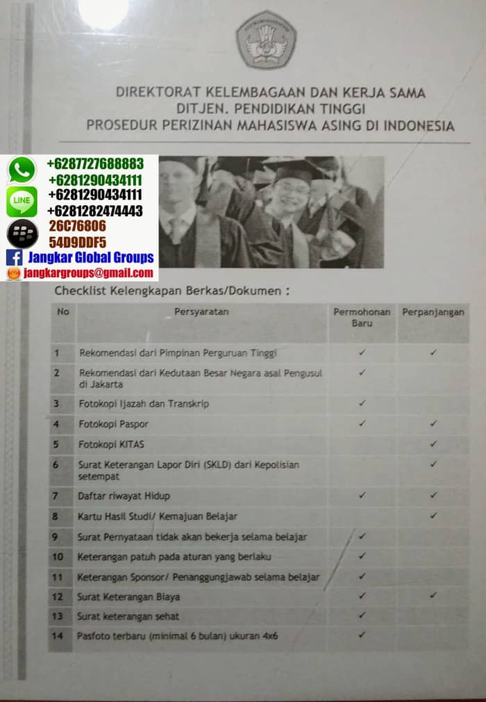 izin belajar mahasiswa asing