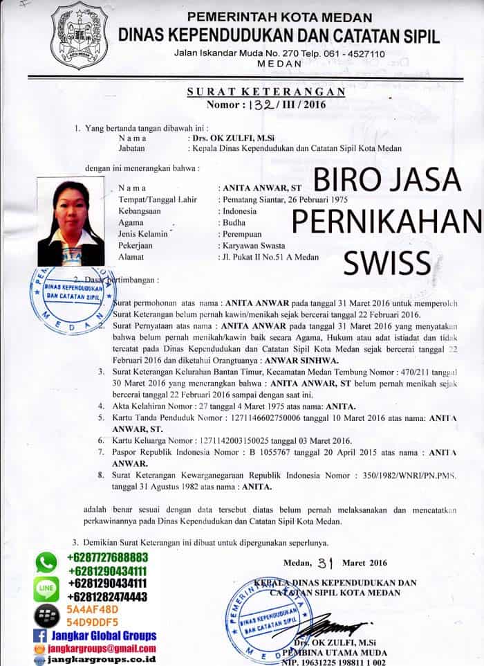 legalisir-surat-keterangan-belum-menikah, PERSYARATAN NIKAH DI SWISS