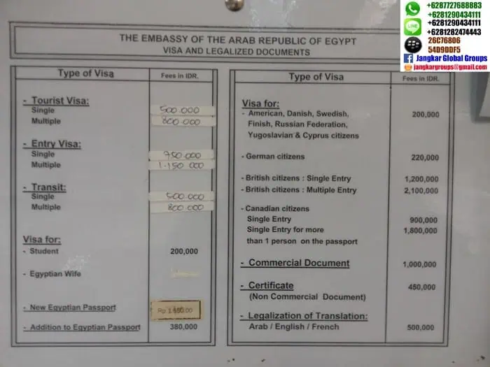 biaya-visa-mesir | VISA EGYPT