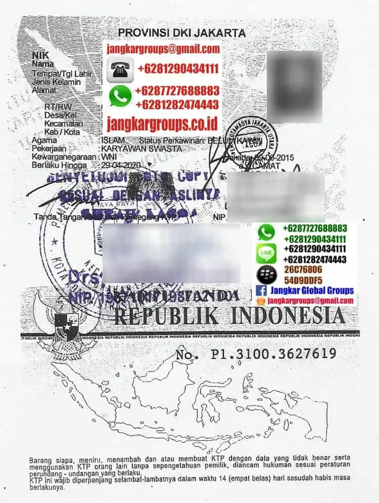 legalisir ktp belanda disdukcapil Jakarta