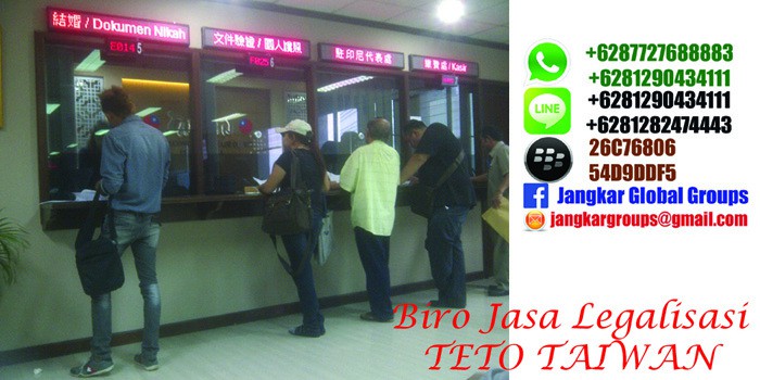 prosedur legalisasi di teto taiwan