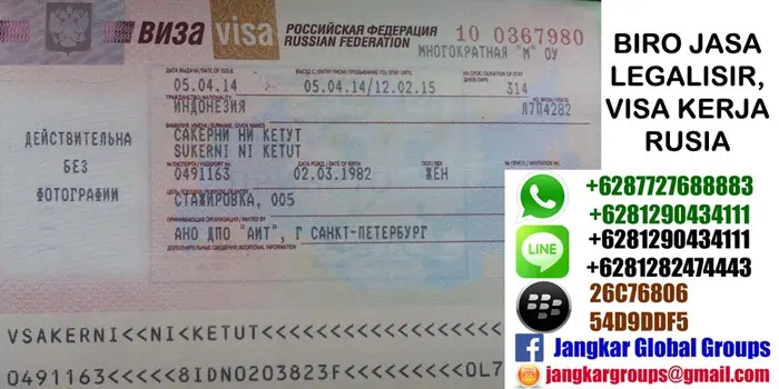 visa kerja ke rusia