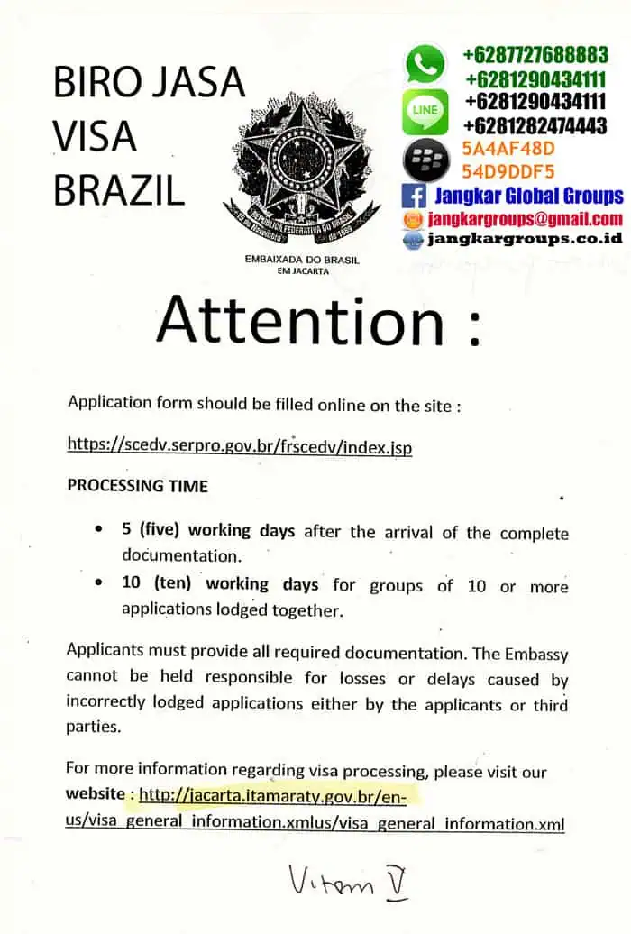 proses-visa-brazil, VISA KERJA BRAZIL