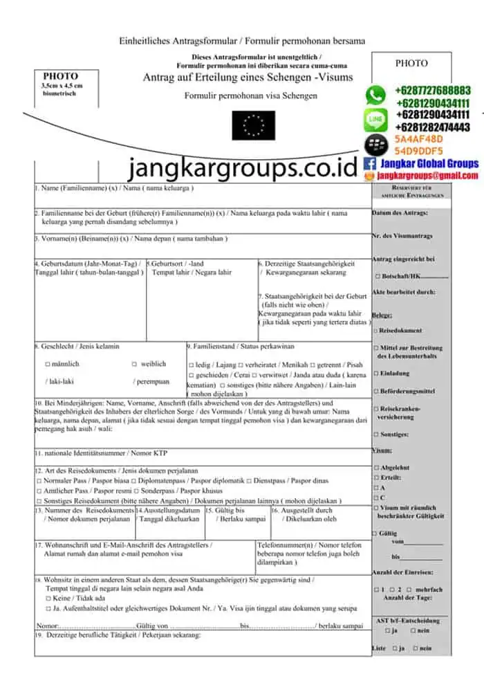 formulir-visa-jerman, persyaratan visa bisnis jerman