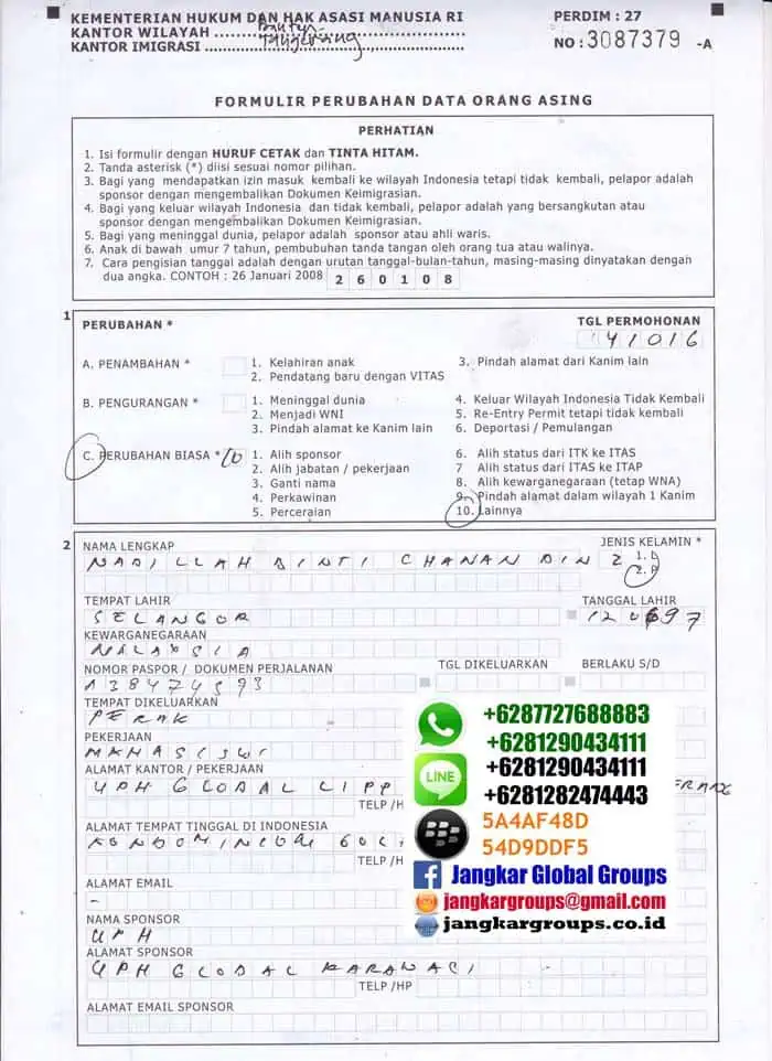 kitas belajar mahasiswa asing