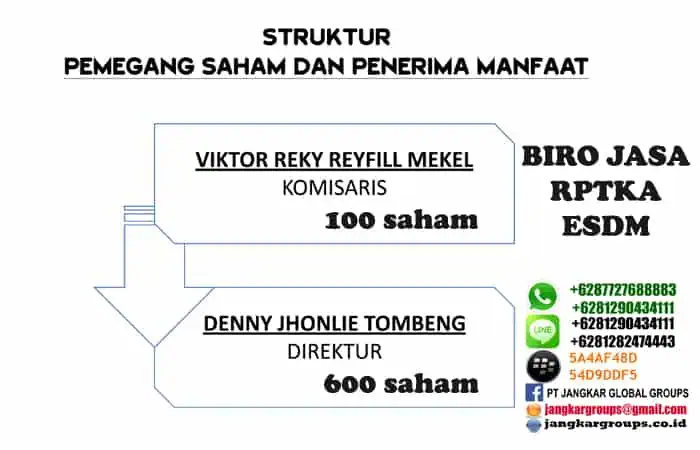 STRUKTUR PEMEGANG SAHAM Persyaratan Rekomendasi ESDM Minerba