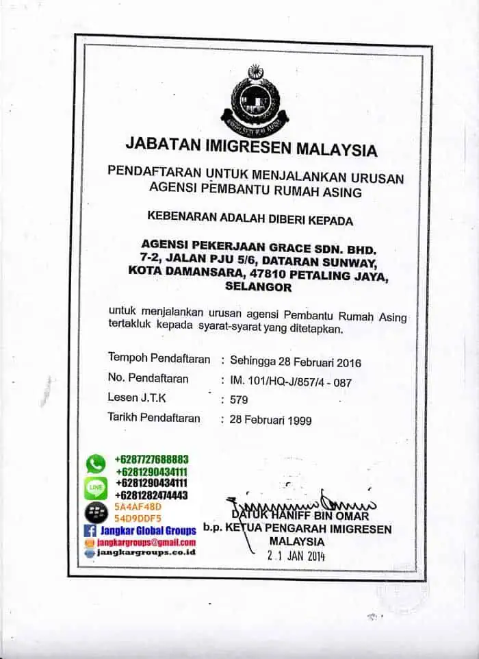 persyaratan demand letter malaysia