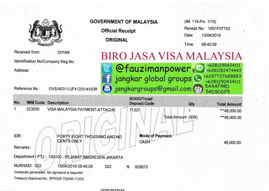 biaya visa pembantu rumah