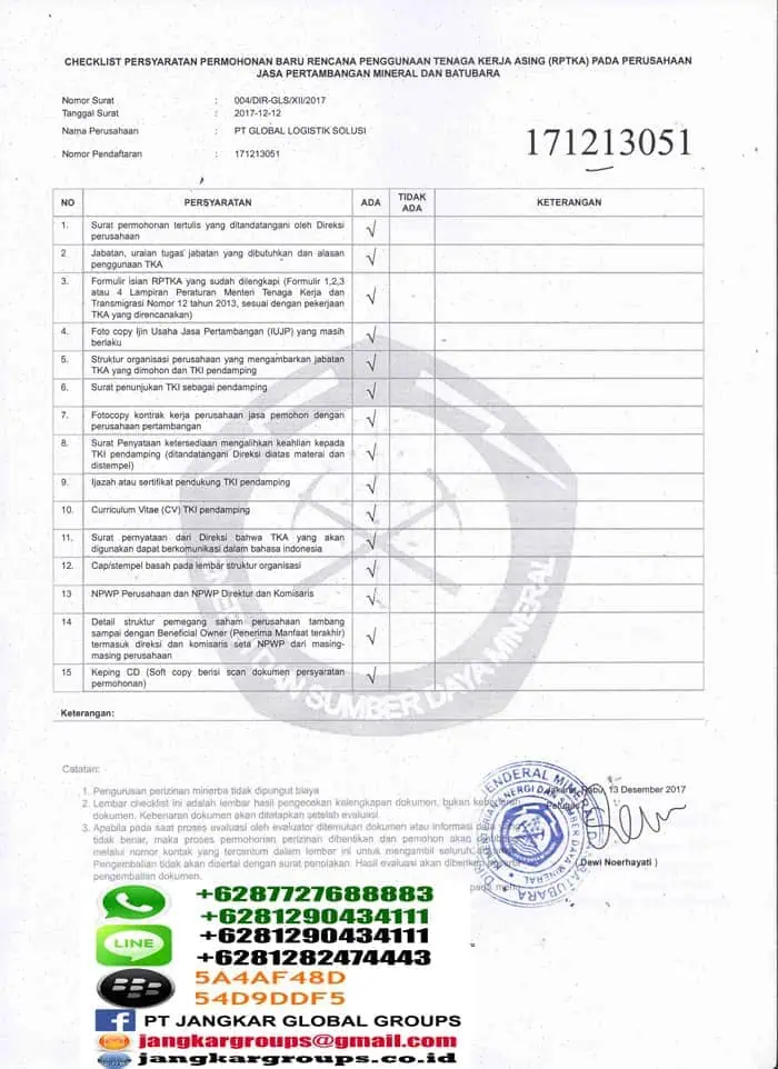 Persyaratan Rekomendasi ESDM Minerba tanda terima permohonan esdm minerba