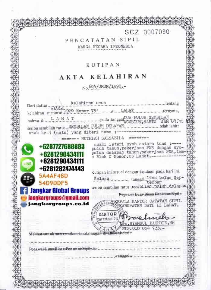 akte-kelahiran Persyaratan Visa Kunjungan Anak