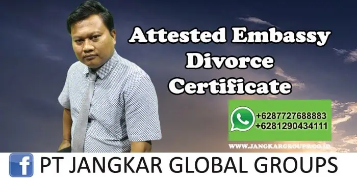 Attested Embassy Divorce Certificate