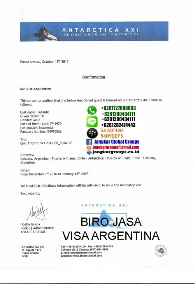 invitation-letter-argentina - persyaratan visa argentina