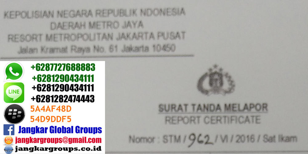 persyaratan surat tanda melapor