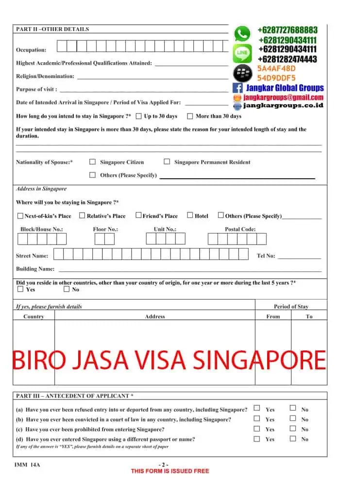 VISA SINGAPORE UNTUK WARGA CHINA