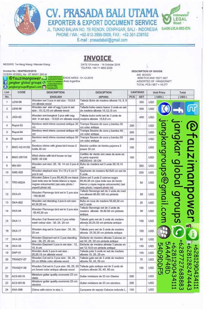 invoice-argentina,Persyaratan legalisir COO Argentina