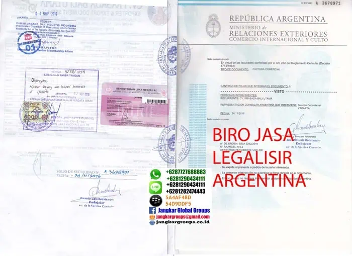 legalisir invoice argentina