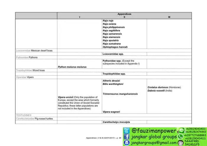 tumbuhan satwa liar cites Appendices 2017-A_038