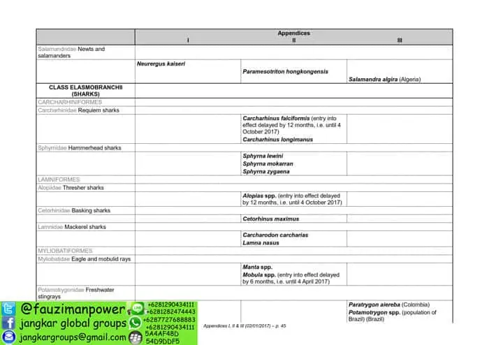 tumbuhan satwa liar cites Appendices 2017-A_045