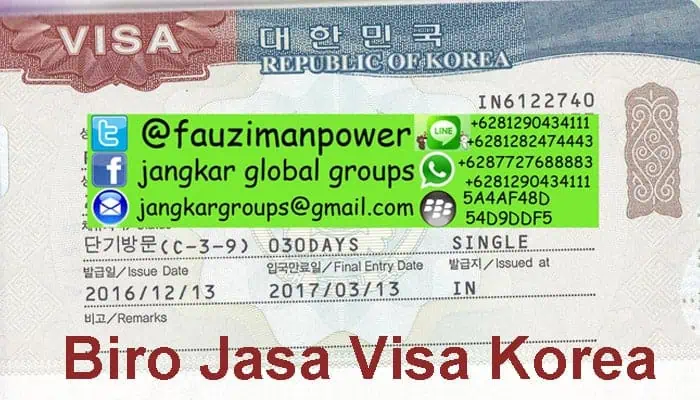 persyaratan visa turis korea satu keluarga