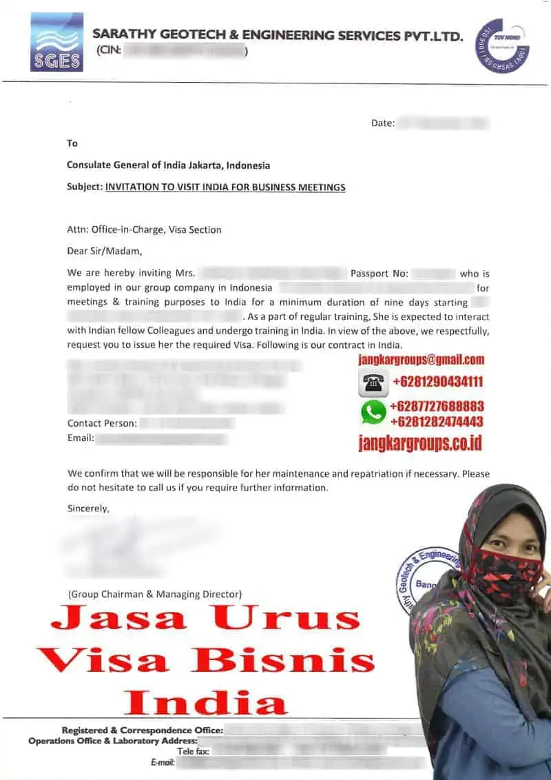 Contoh Invitation Letter Bisnis India