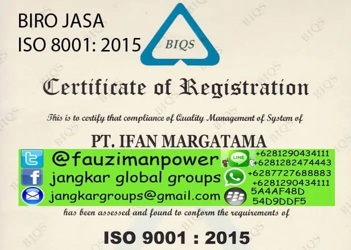 jasa pembuatan dokumen ISO 9001