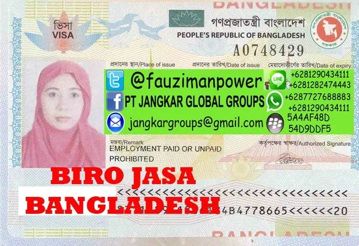 agen jasa persyaratan visa turis bangladesh