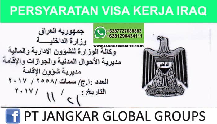 persyaratan visa kerja iraq