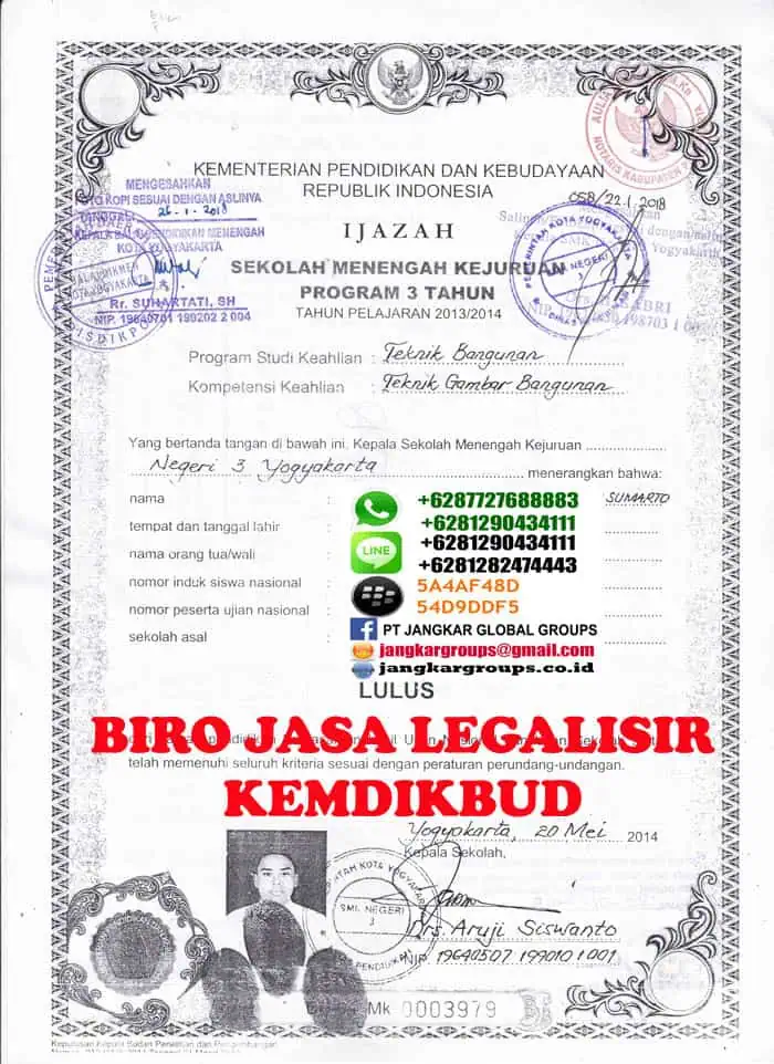 jasa urus legalisir ijazah dikdasmen kemdikbud