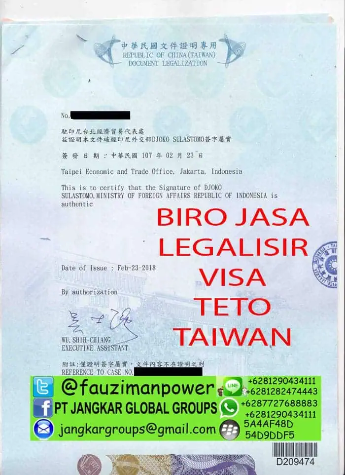 ATESTASI IJAZAH DI TETO TAIWAN