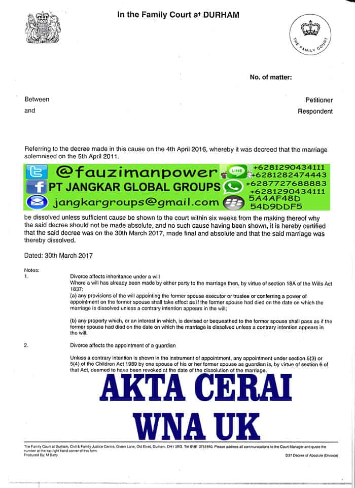 contoh surat cerai suami wna uk