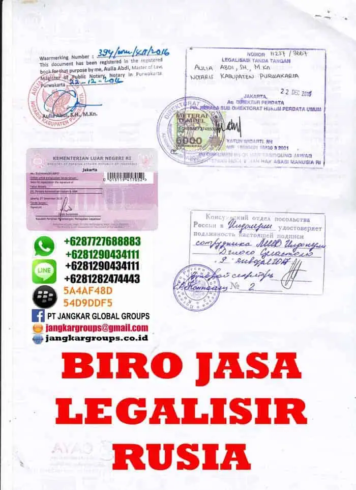 biro jasa legalisir kedutaan rusia