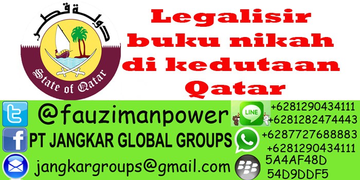 legalisir buku nikah di kedutaan qatar