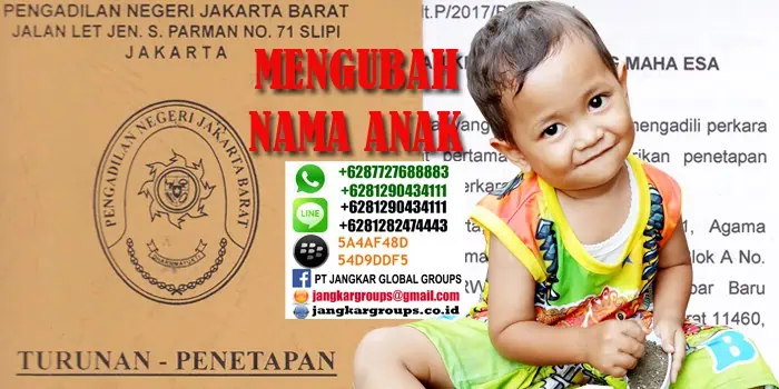 mengubah nama anak