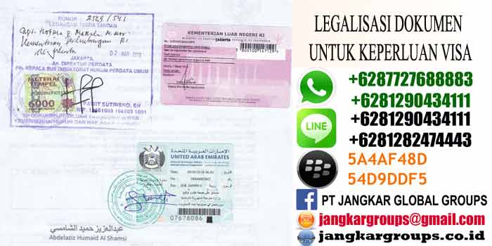 LEGALISASI DOKUMEN UNTUK KEPERLUAN VISA