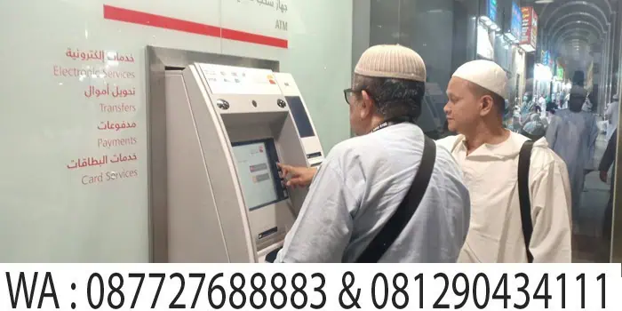 cara ambil uang di atm saudi, umroh ramadhan madinah safar