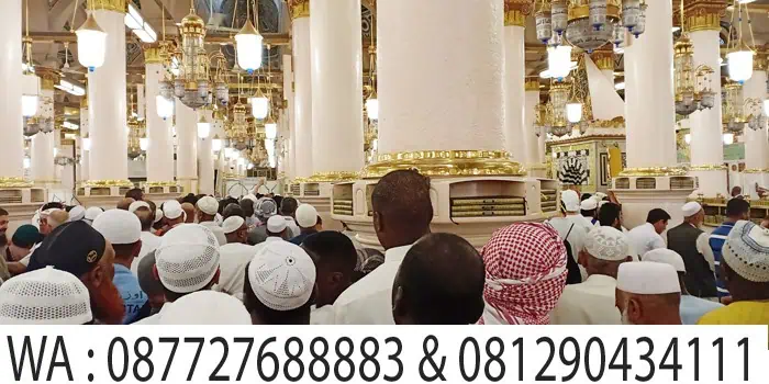 suasana antrian menuju raudha masjid nabawi madinah