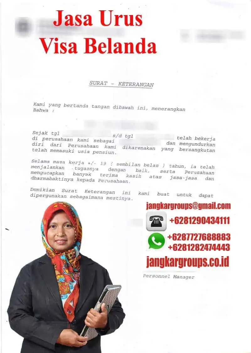 Contoh Surat Keterangan Pensiun