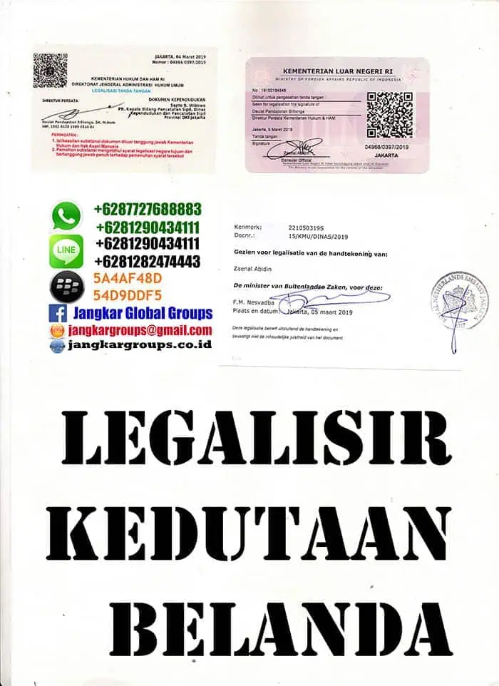 Legalisir akte kematian belanda