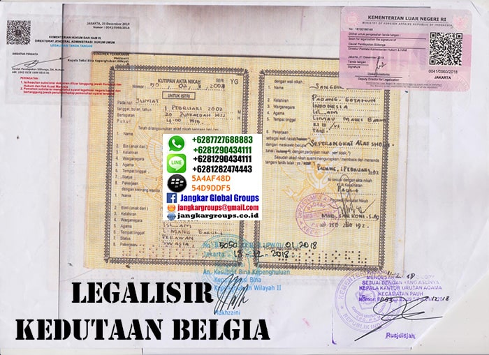 Legalisir buku nikah di kedutaan belgia