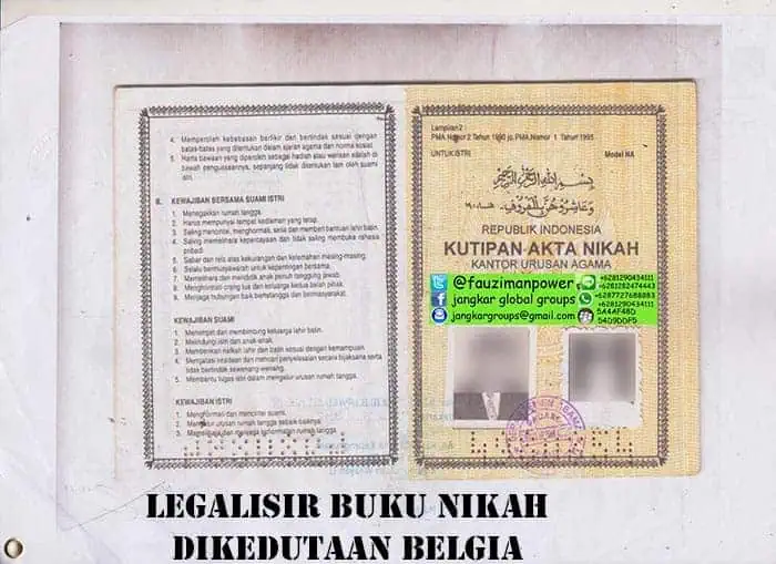 Legalisir buku nikah di kedutaan belgia2