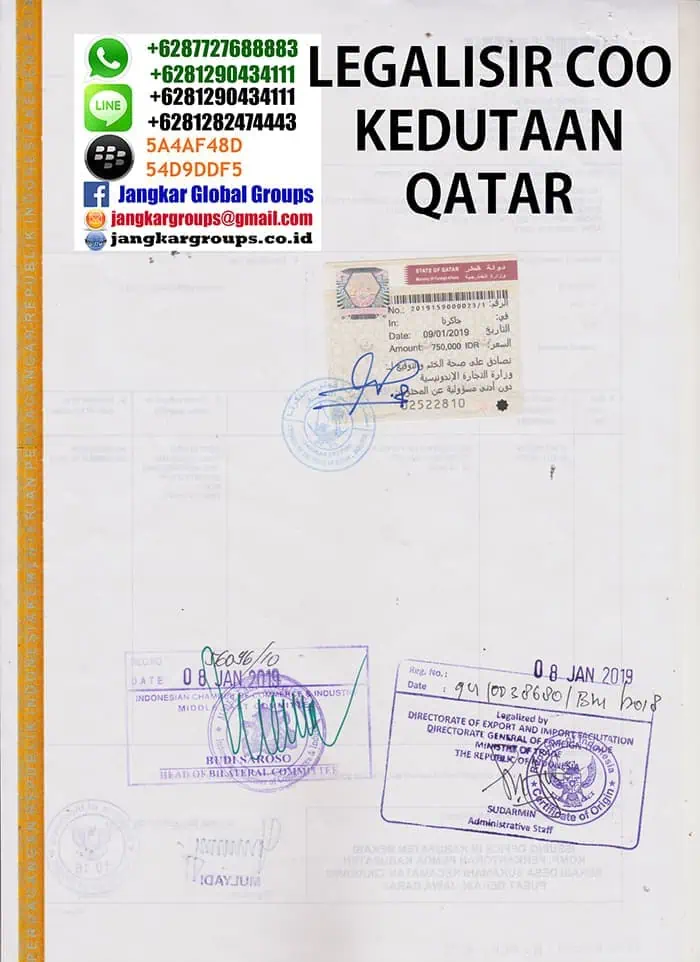 Legalisir Form B2 di kedutaan qatar