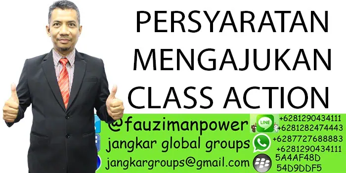 PERSYARATAN MENGAJUKAN CLASS ACTION