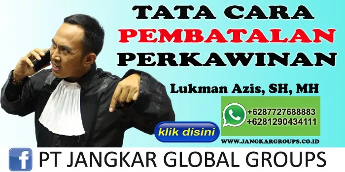 TATA CARA PEMBATALAN PERKAWINAN