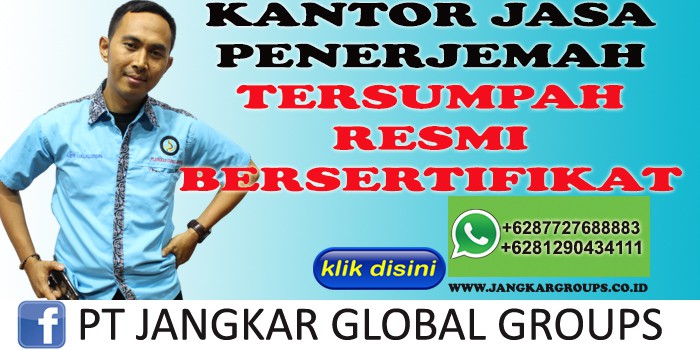 KANTOR JASA PENERJEMAH TERSUMPAH RESMI BERSERTIFIKAT