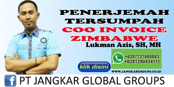 LUKMAN AZIS SH MH PENERJEMAH TERSUMPAH COO INVOICE ZIMBABWE