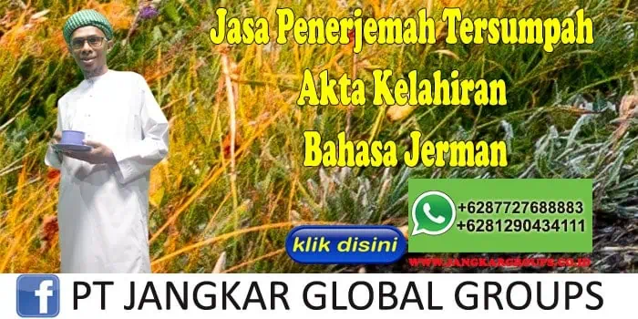 Jasa Penerjemah Tersumpah Akta Kelahiran Bahasa Jerman