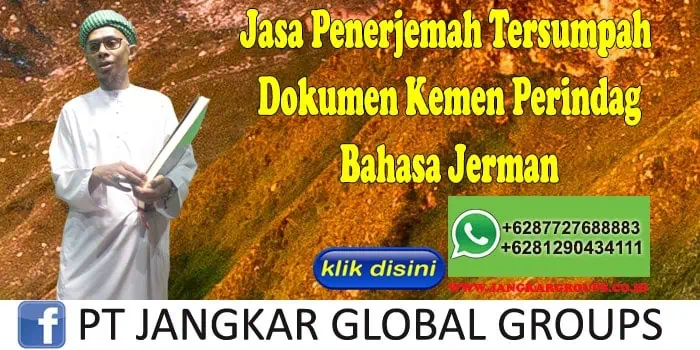 Jasa Penerjemah Tersumpah Dokumen Kemen Perindag Bahasa Jerman