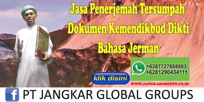 Jasa Penerjemah Tersumpah Dokumen Kemendikbud Dikti Bahasa Jerman