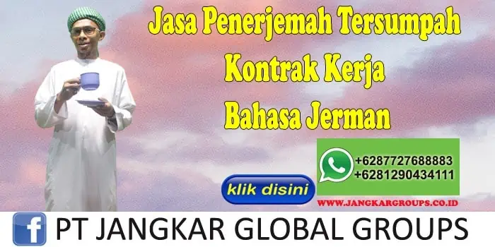 Jasa Penerjemah Tersumpah Kontrak Kerja Bahasa Jerman